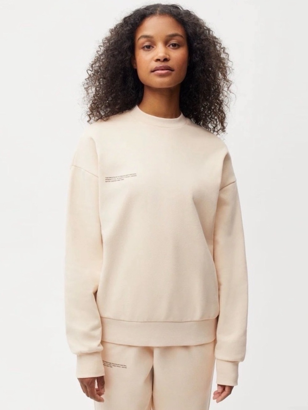 Pangaia Cream Crewneck Sweater in XS